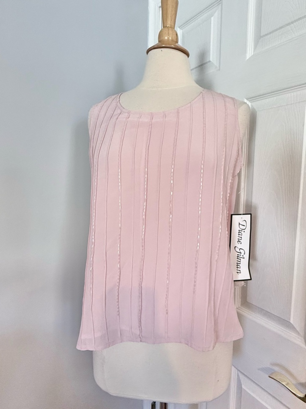 Diane Gilman Silk Beaded Blouse